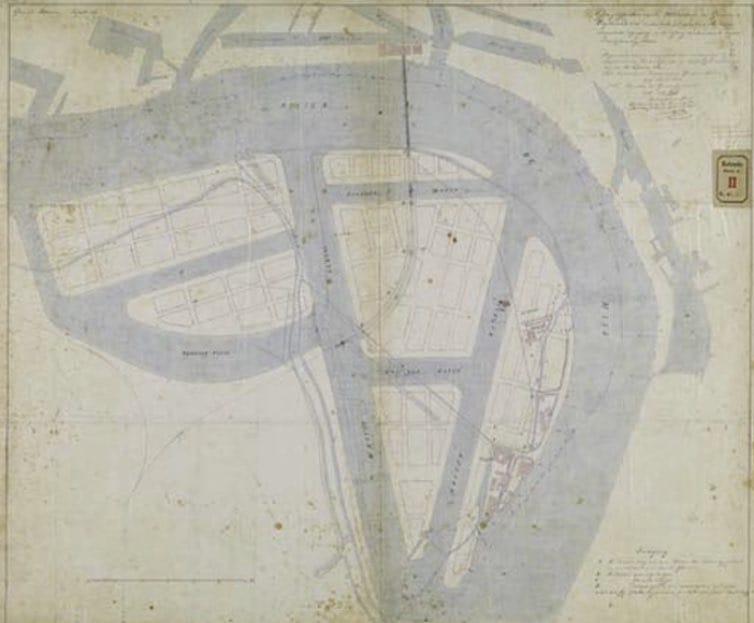 Kaart Feijenoord, 1865